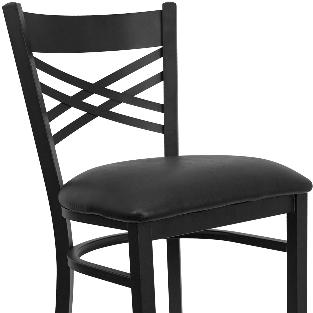 Black X Back Metal Barstool U839