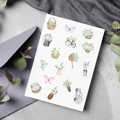 1000Pcs Green Christmas Tree Stickers S338