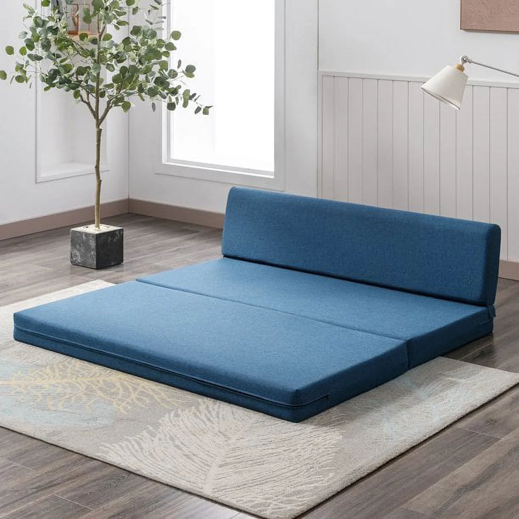 Folding Memory Foam Linen Sofa Bed O78702