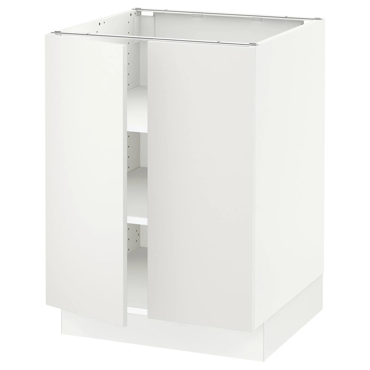White Base Cabinet with Shelves and 2 Doors Q902887