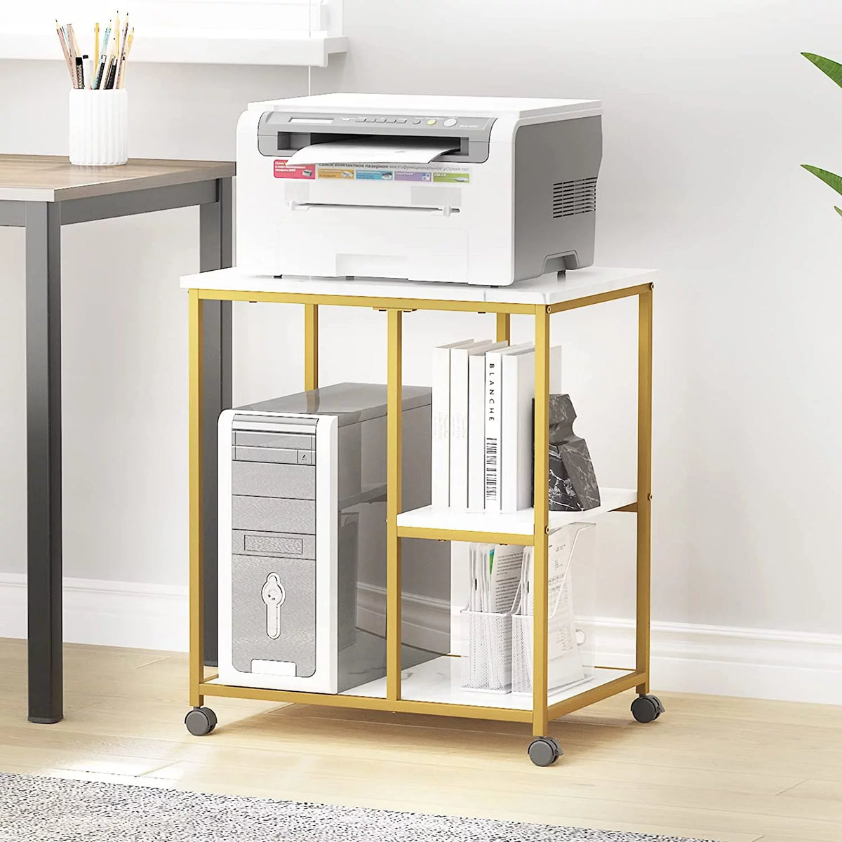 3-Tier Storage Cart with Wheels Y183