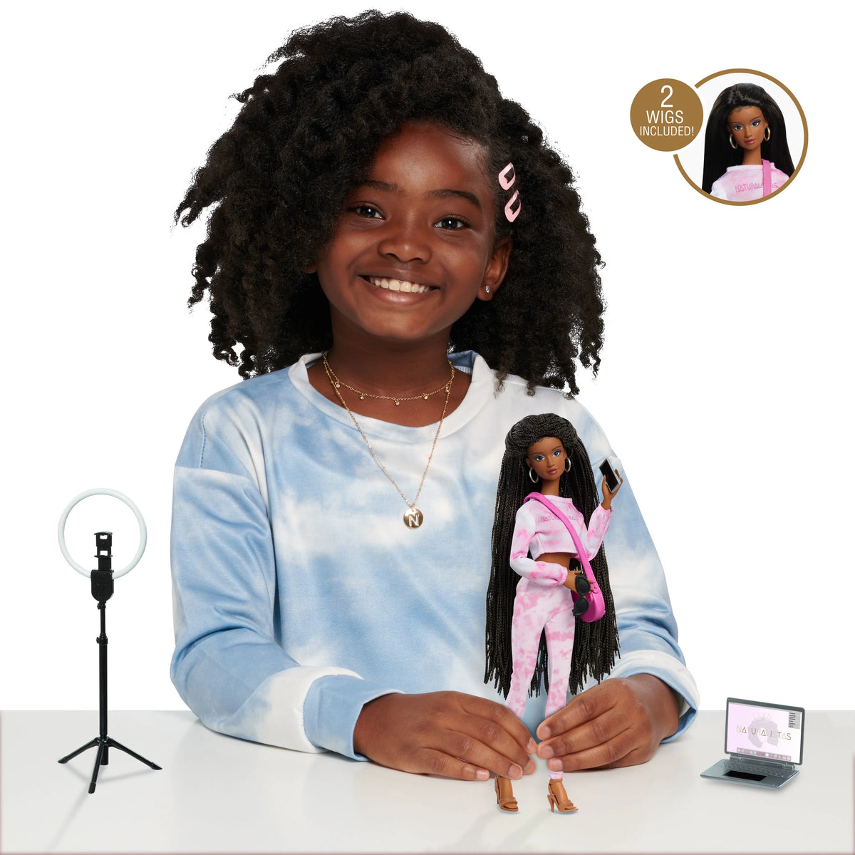 11.5-inch Fashion Doll with 4B Textured Hair, Medium Brown Skin Tone T3735