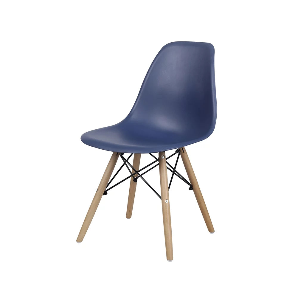 Blue Wood Legs Indoor Dining Chair D8651