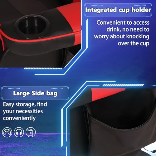Blue Massage Gaming Chair with Footrest I767