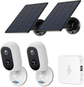 2K 3MP Wireless Battery Powered Security Camera Outdoor 2-Cam Kit B3441