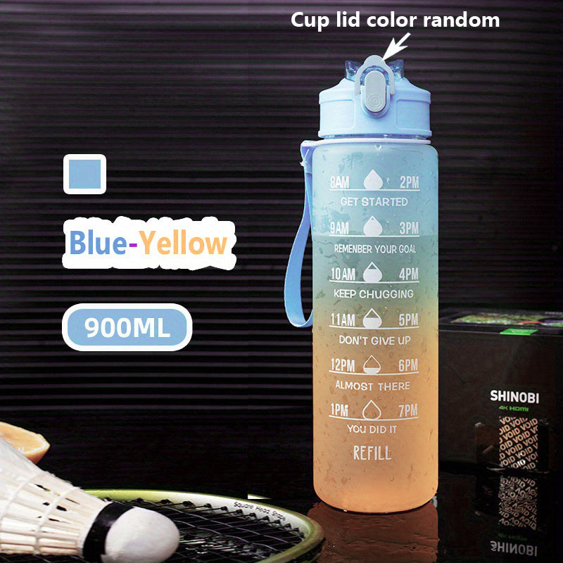 32oz Motivational Water Bottle with Straw & Time Marker G9913