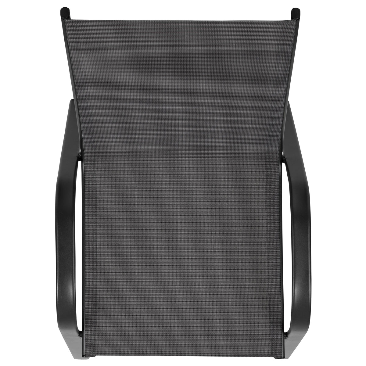 Black Stackable Patio Chairs, Set of 5 D8641