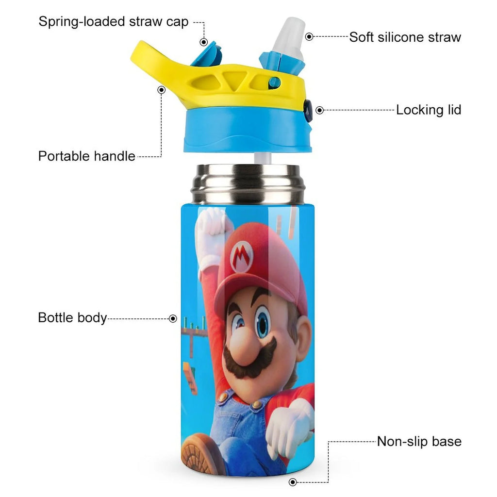 Insulated Stainless Steel Water Bottle with Straw U434192