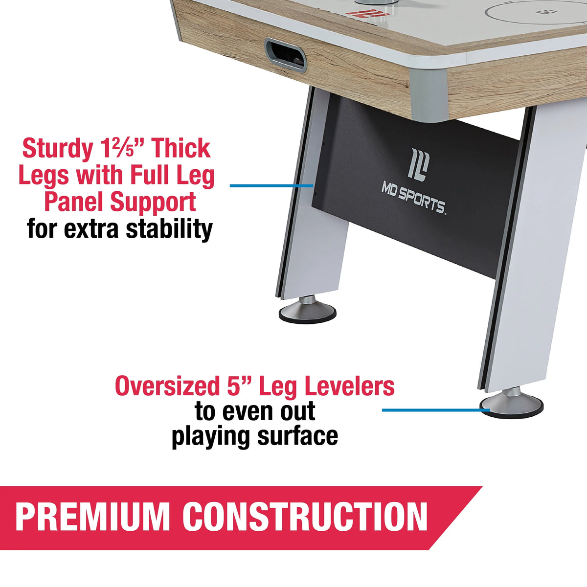 7' Air Powered Hockey Table with Pusher and Puck Set H330783