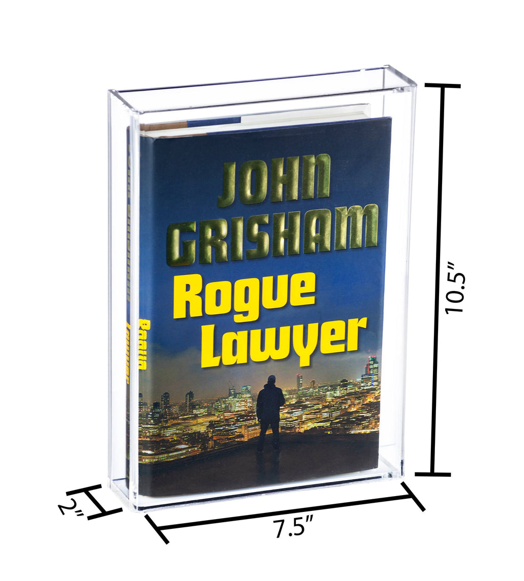 Clear Acrylic Book Display Case with Wall Mount A2549