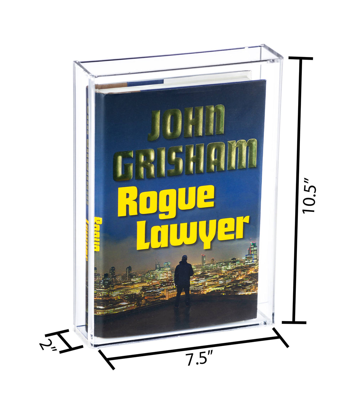 Clear Acrylic Book Display Case with Wall Mount A2549