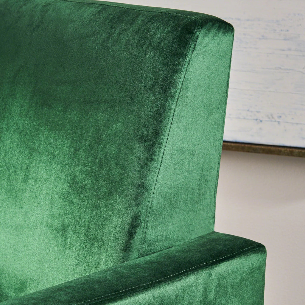 Green Velvet Push Back Recliner Y791