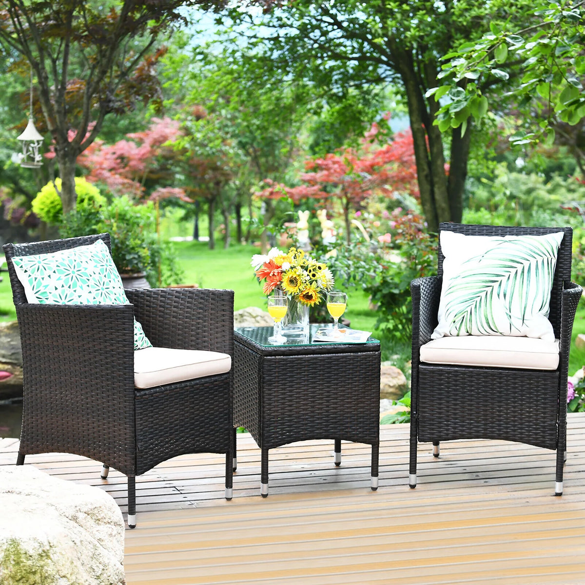 3 PCS Rattan Wicker Furniture Set O23606