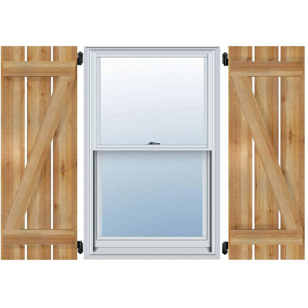 Rough Board-n-Batten Shutters with Z-Bar X7780