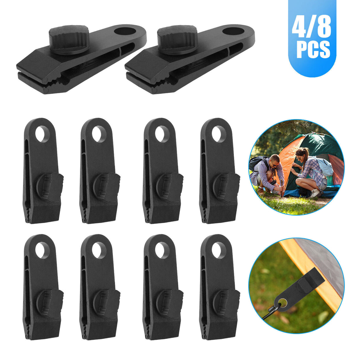 Reusable Heavy Duty Tent Clips for Tarp Awning Clamp Holder Y515