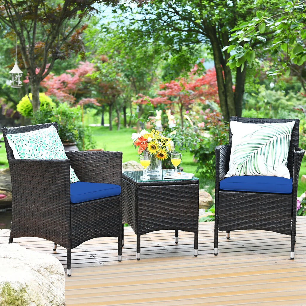 3 PCS Rattan Wicker Furniture Set O23606