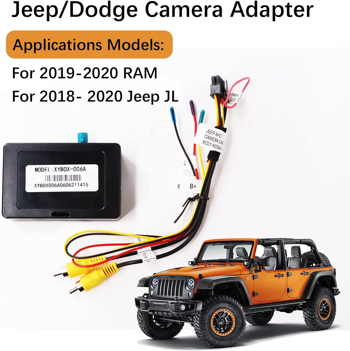 Factory Camera Retention Interface Adapter for Jeep Wrangler and RAM U395