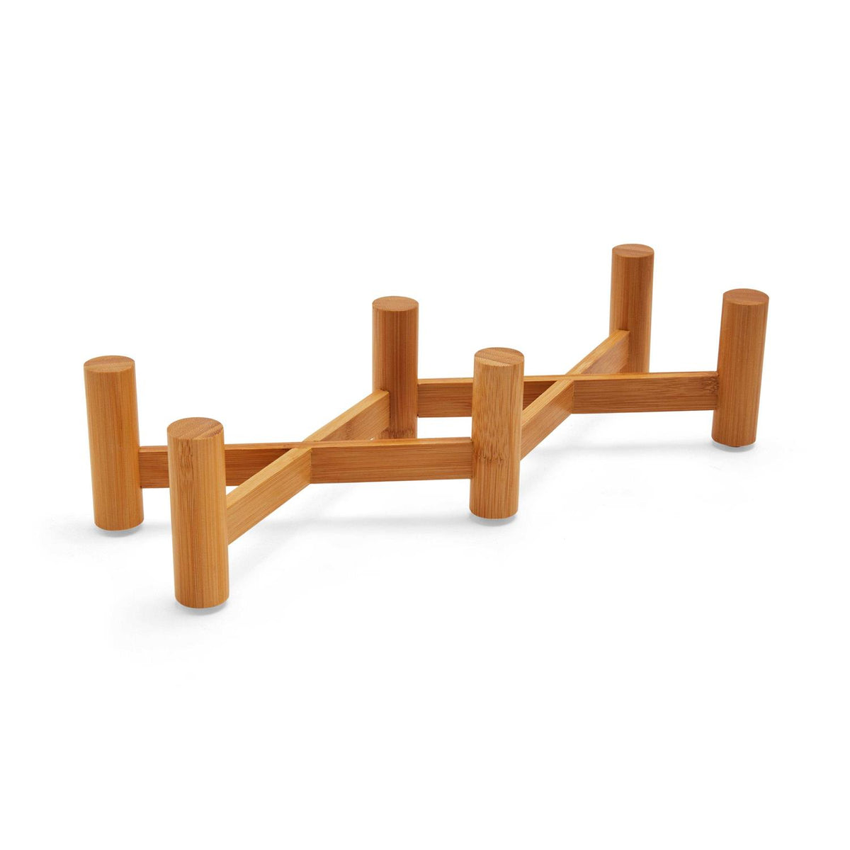 Ceramic & Bamboo Elevated Dog Double Diner Z34971