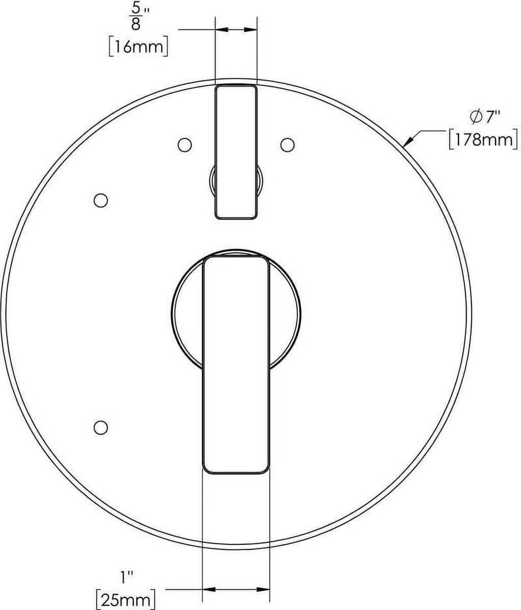 Chrome Diverter Shower Valve Trim Kit C39729