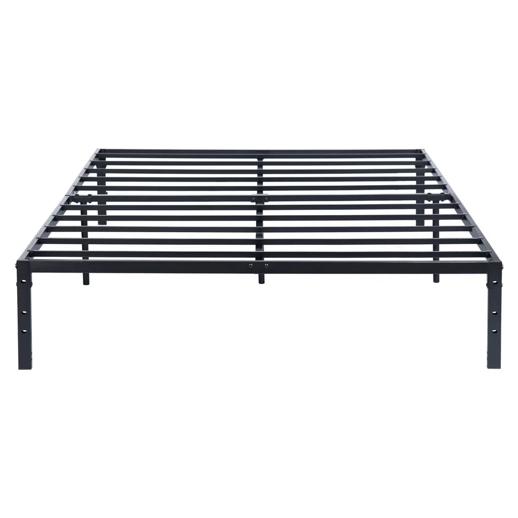 Queen Size Black Metal Slat Bed Frame A391509