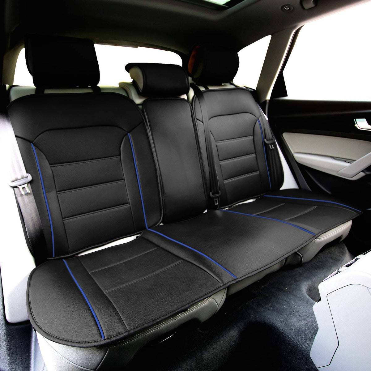 Blue Leatherette Seat Cushions N73745
