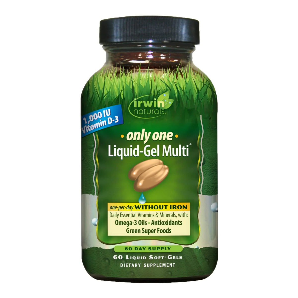 Liquid-Gel Multi Vitamins Minerals Antioxidants Omega-3 60 Softgels E50376