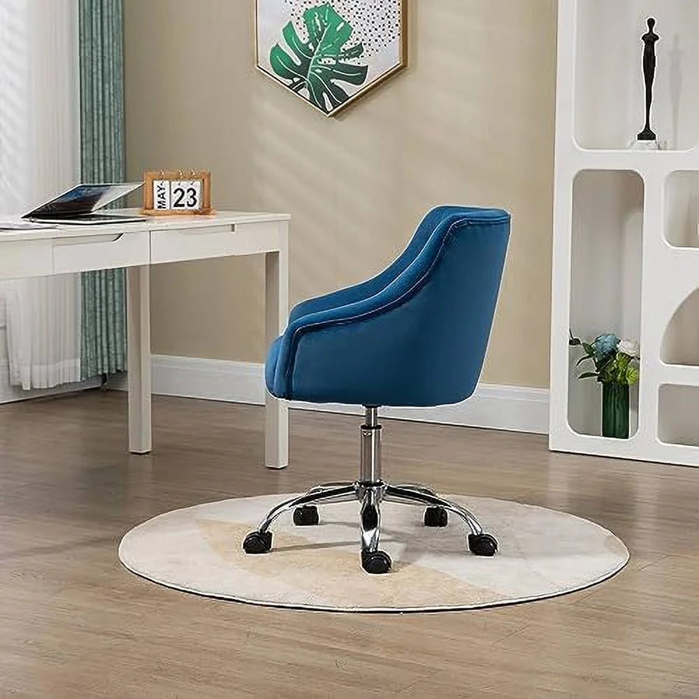 Pink Velvet Adjustable Swivel Home Office Chair J8699