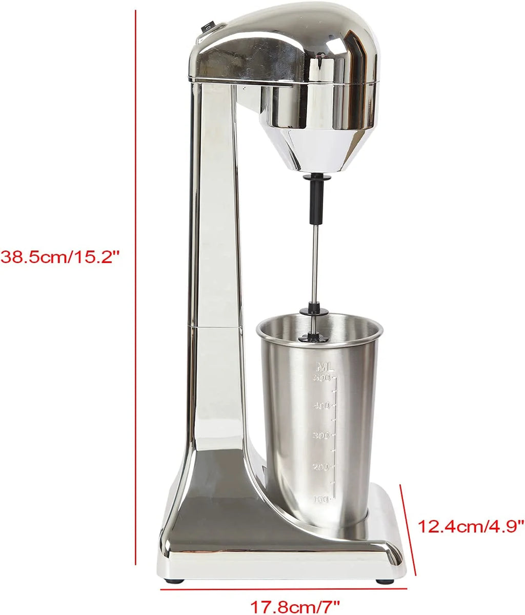 110V 23000RPM Electric Milk Shaker Machine with 500ml Stainless Steel Cup N395184