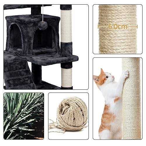 54in Cat Tree Tower Condo Scratch Post G67536
