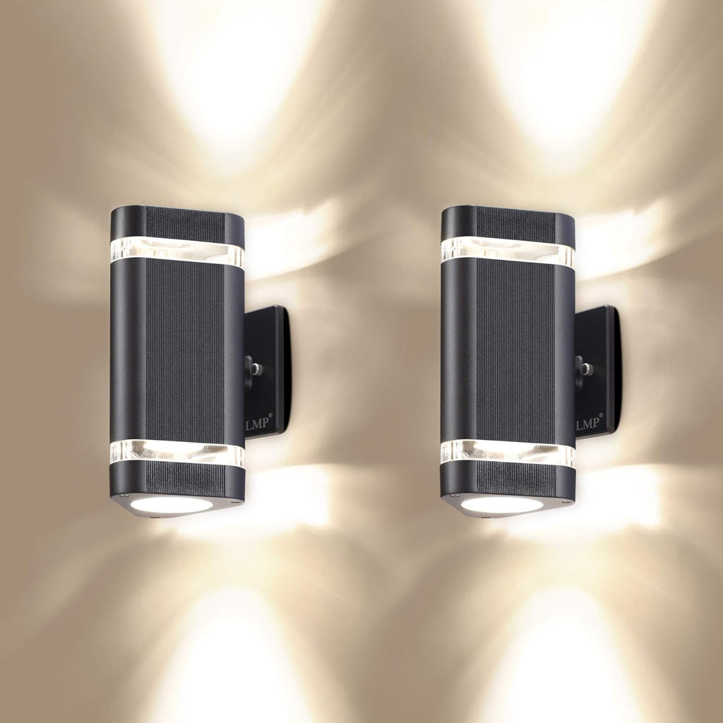2 Pack LED Triangular Up and Down Lights Outdoor Wall Light, Aluminum Waterproof, 3000k 5W K2007
