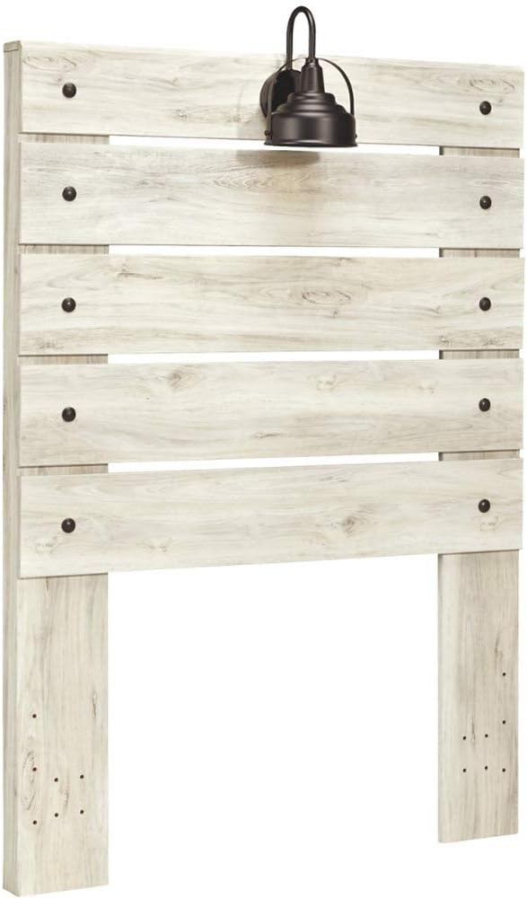 Farmhouse Panel Headboard with USB Charging Stations, King, Whitewash A245
