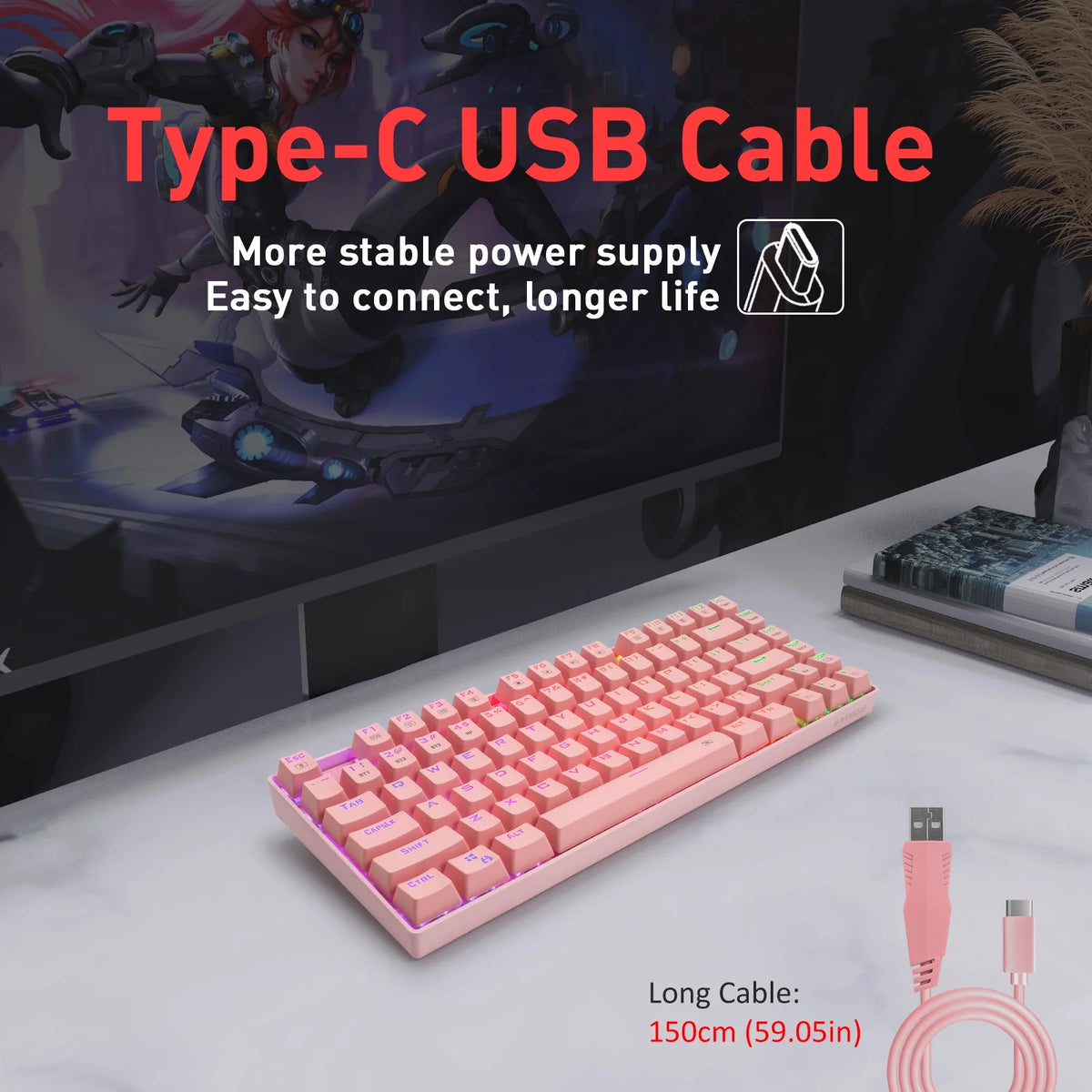 RGB Wireless Mechanical Keyboard with Blue Switches L975188