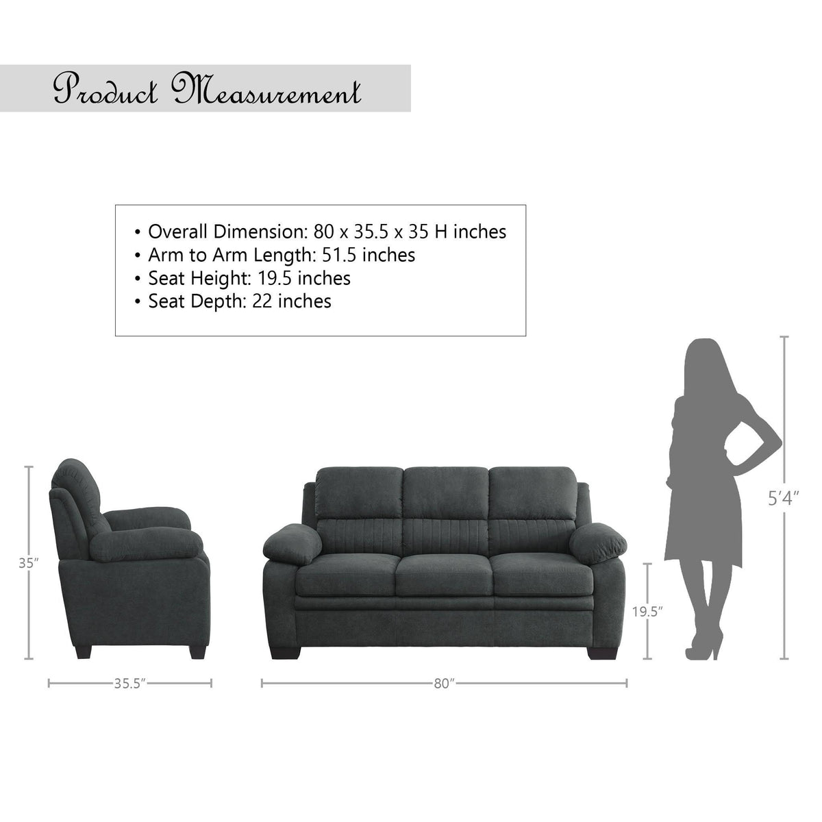 Light Grey Sofa V62328