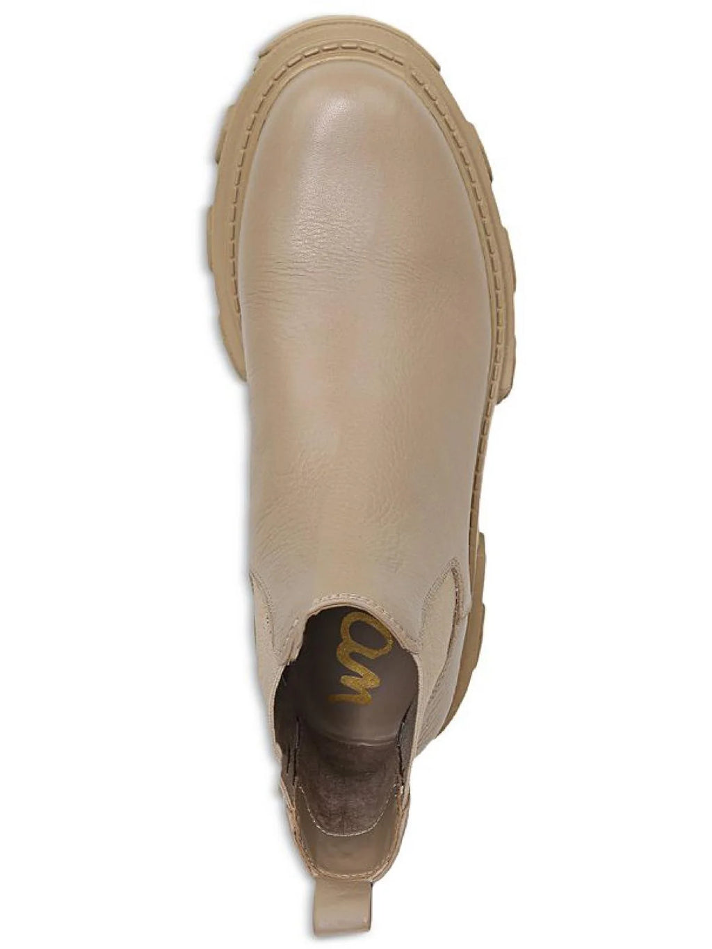 Beige Leather Lug Sole Ankle Boots H79568