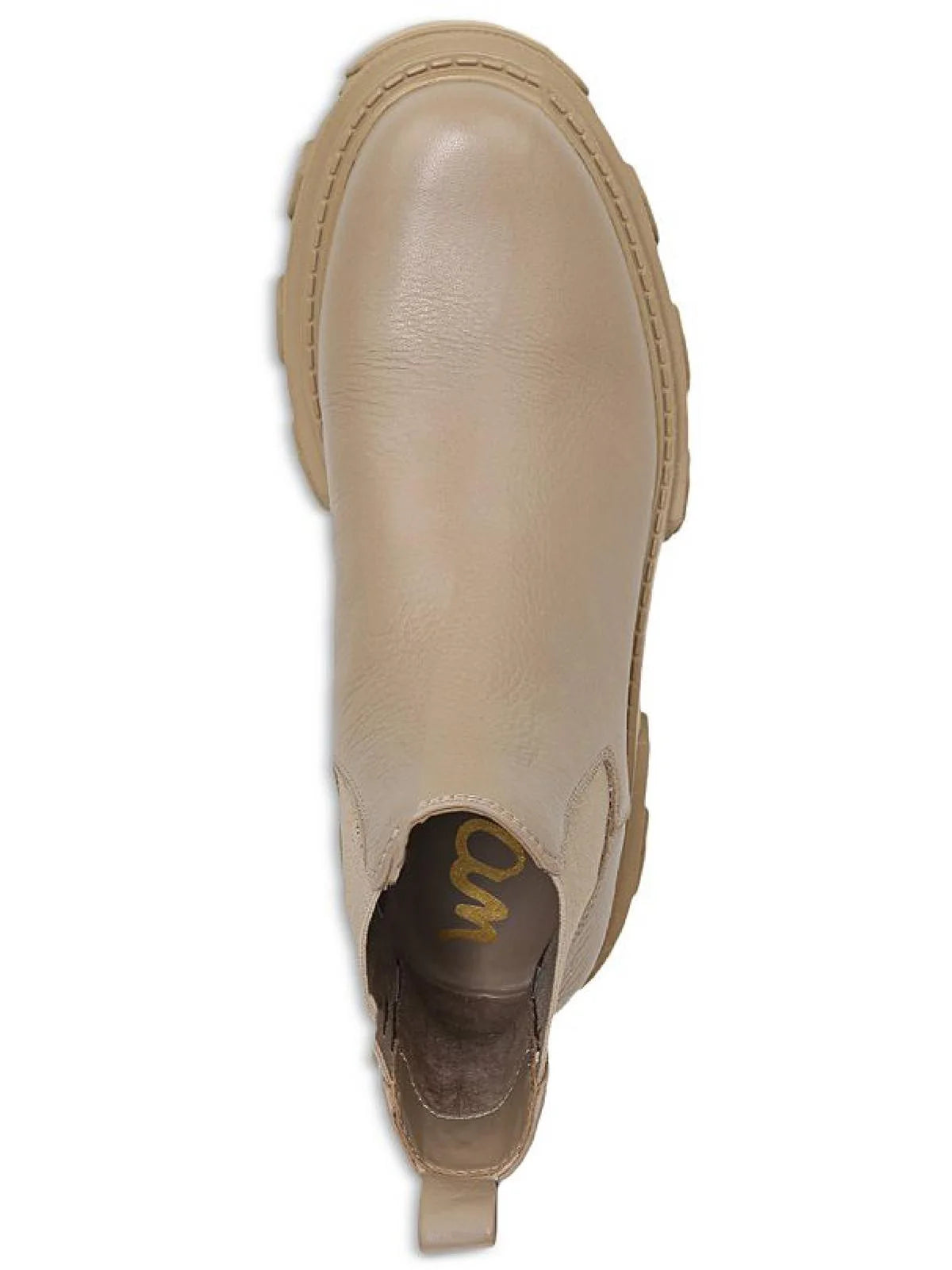Beige Leather Lug Sole Ankle Boots H79568
