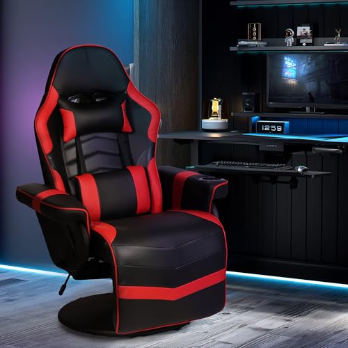 Blue Massage Gaming Chair with Footrest I767
