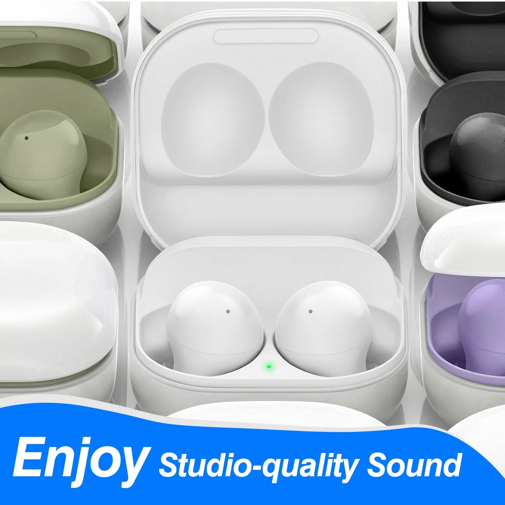 White Truly Wireless Bluetooth Headphones with Noise Isolation R610