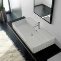 Modern Vessel Bathroom Sink, Rectangular, Large Basin Sink L203