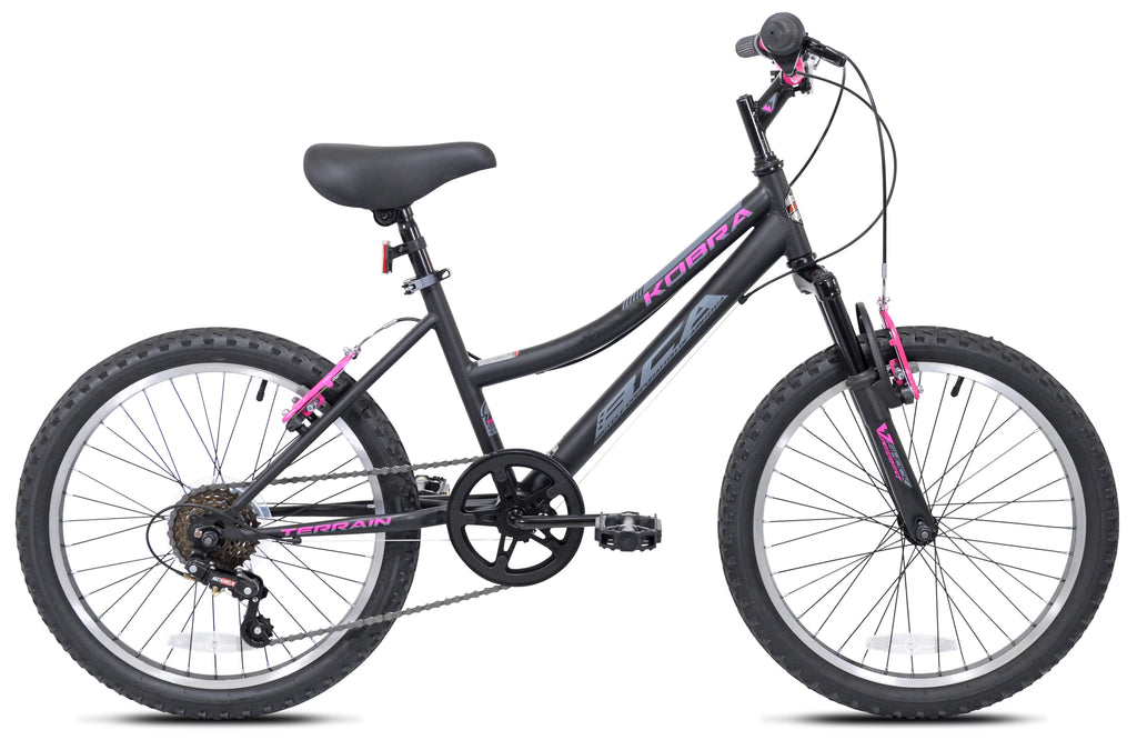 20-inch Girl's Mountain Child Bicycle Black/Pink L414