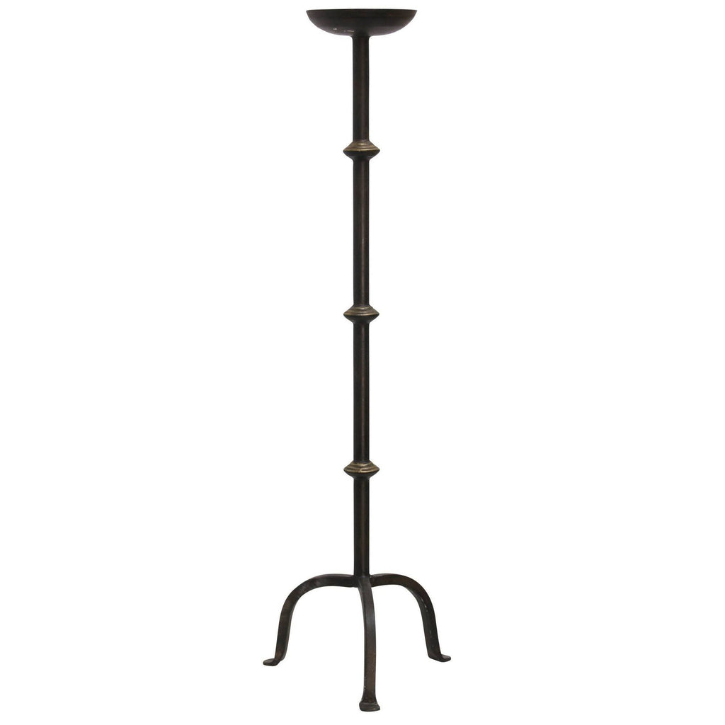 Dark Bronze Brass Metal Candle Holder G98475