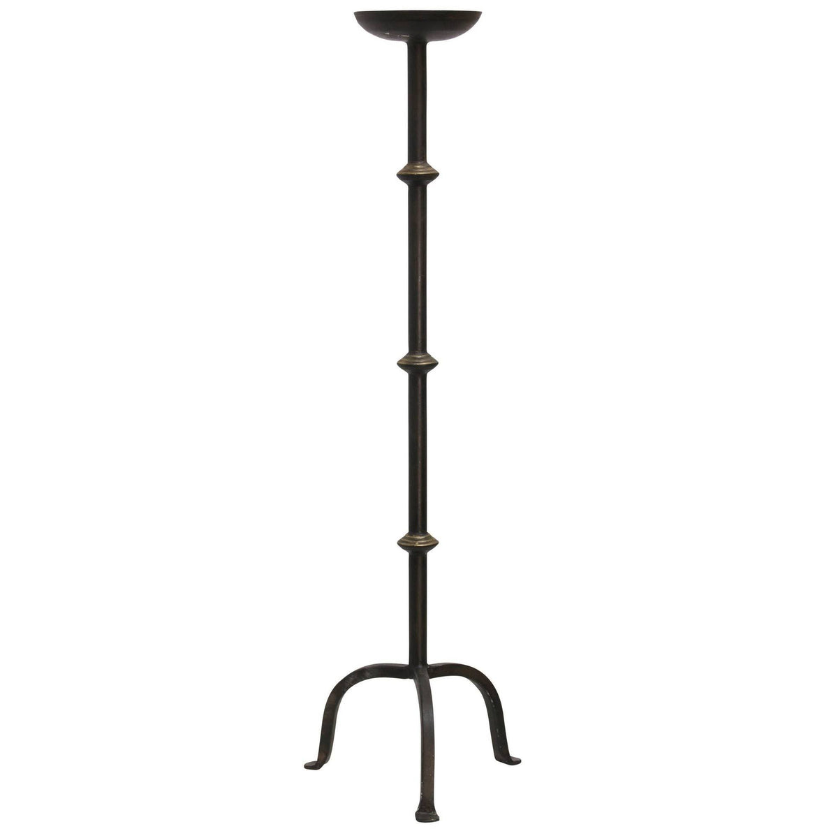 Dark Bronze Brass Metal Candle Holder G98475