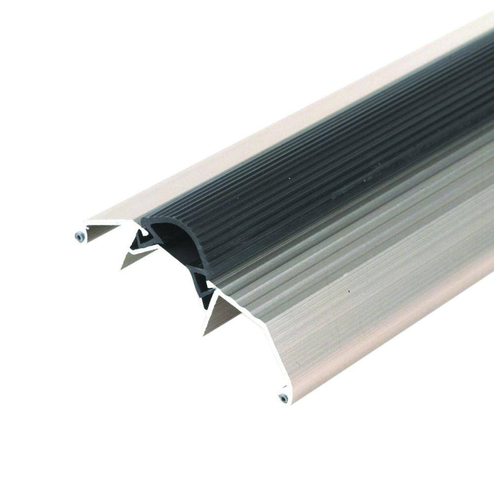 Satin Nickel Aluminum Threshold with Vinyl Seal E307998