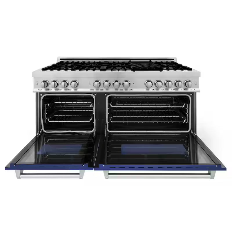 9-Burner Double Oven Dual Fuel Range in Stainless Steel H85847