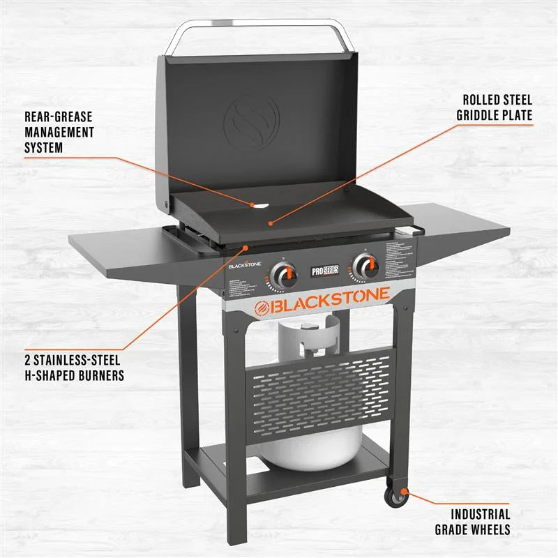 2 Burner Propane Griddle with Hood X3162