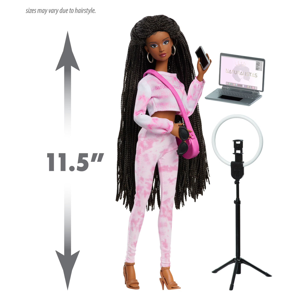 11.5-inch Fashion Doll with 4B Textured Hair, Medium Brown Skin Tone T3735
