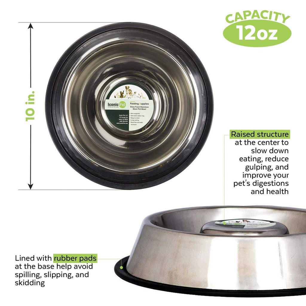 Stainless Steel Slow Feed Pet Bowl G748638