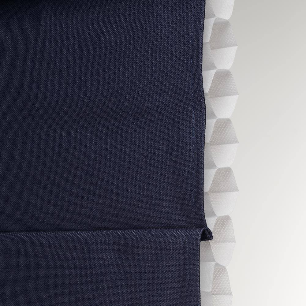Navy Cordless Blackout Cotton Roman Shade 30 in. W x 72 in. L E84081